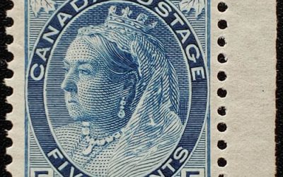 Canada #79 VF Mint 1899 5c Blue QV Numeral