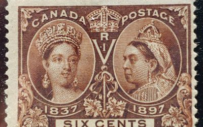 Canada #551 Mint 1897 6c Re-entry in Postage