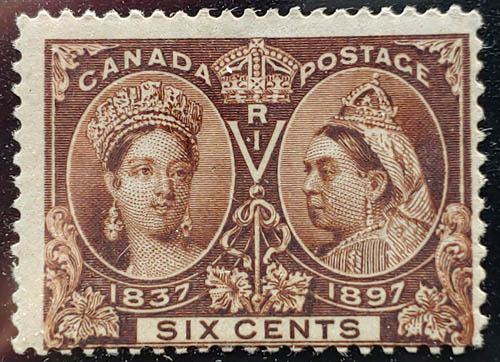 Canada #551 Mint 1897 6c Re-entry in Postage