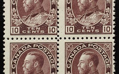 Canada #116 gen fine 2 Never Hinged Mint 1912 10c Admiral Blk
