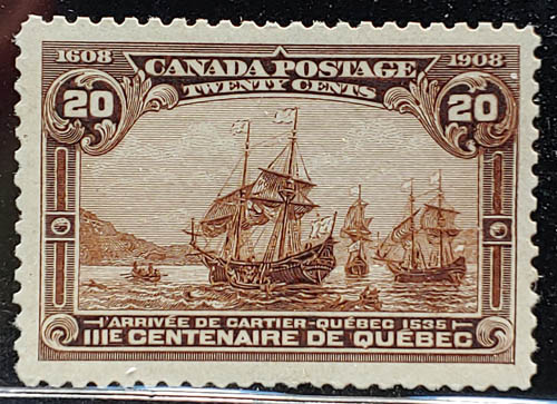 Canada #103i VF Mint 1908 20c Major Re-entry