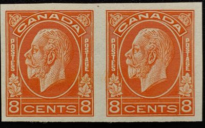 Canada #200a VFNH 1932 8c Imperforate Pair