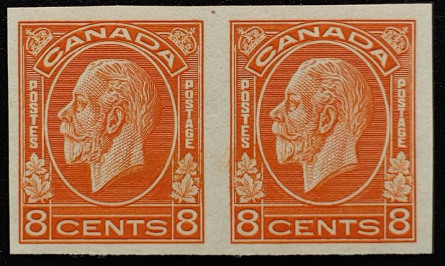 Canada #200a VFNH 1932 8c Imperforate Pair