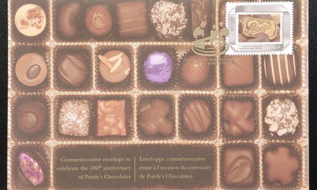 Canada Post 2007 Purdy’s Chocolates Centenary Cover, 10,000 made