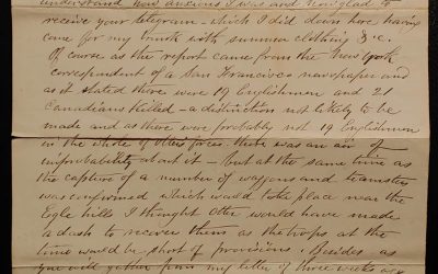 New Westminster, B.C. 27 May 1885 Marcus Smith letter to wife