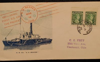 S.S. Beaver 18 Mar 1926 2c Centenary Cover to US