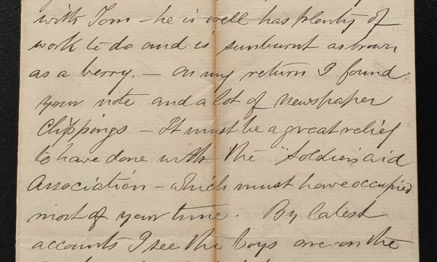 Kamloops, B.C. 2 Jul 1885 Marcus Smith letter to his wife, cf Riel