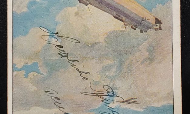 Germany #331 1926 Used 5pf Zeppelin Guarding the Baltic Coast Card