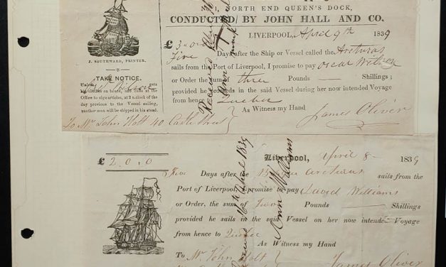 Barque Arcturus 1839 John Hall Promissory Note duo, ex Wellburn