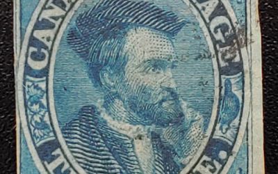 Canada #7 Fine Used 1855 10d Cartier