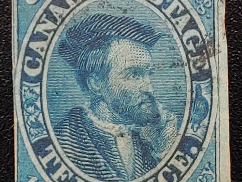 Canada #7 Fine Used 1855 10d Cartier