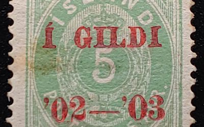 Iceland #60 F/VF Unused 1902/3 1G on 5a