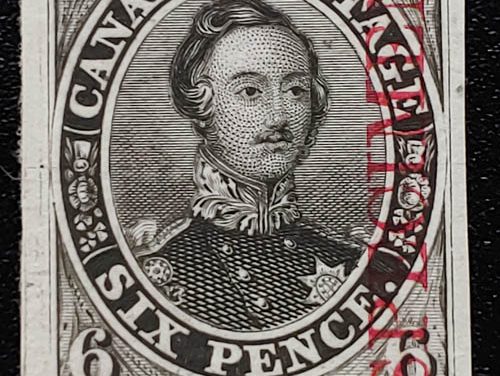 Canada #2TCvii VF 1851 6c Specimen Plate Proof