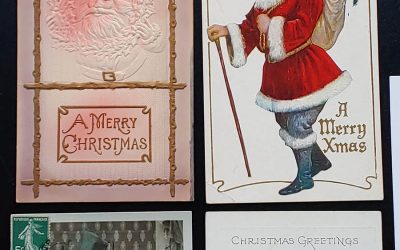 Santa Claus 5 different Unused and Used better Postcards