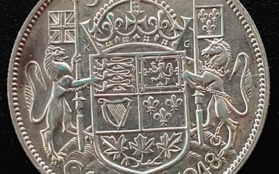 Canada XF 1948 George VI Silver 50 Cents