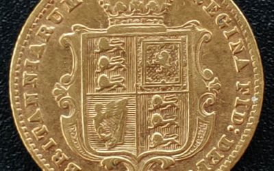 G.B./Colonial Canada VF 1861 Victoria Gold Half Sovereign