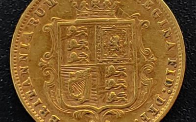 G.B./Colonial Canada VF 1876 QV Die 74 Gold Half Sovereign