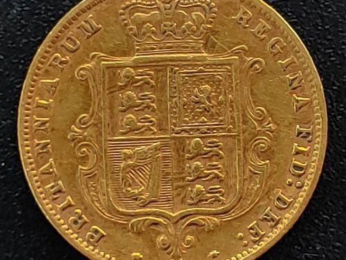 G.B./Colonial Canada VF 1876 QV Die 74 Gold Half Sovereign