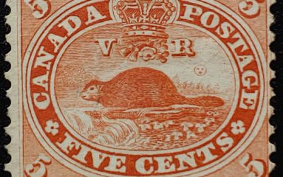Canada #15 VG/F Unused 1859 5c Beaver