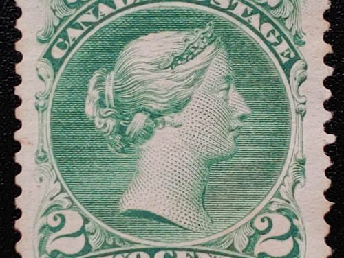 Canada #24 VF Unused 1868 2c Large Queen