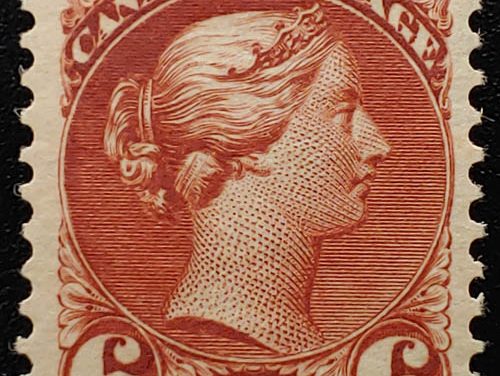 Canada #43 VF Mint HR 6c1888/97 6c Small Queen