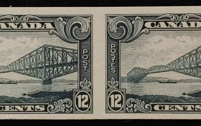 Canada #156a VFNH 1929 12c Imperforate Pair, 250 issued