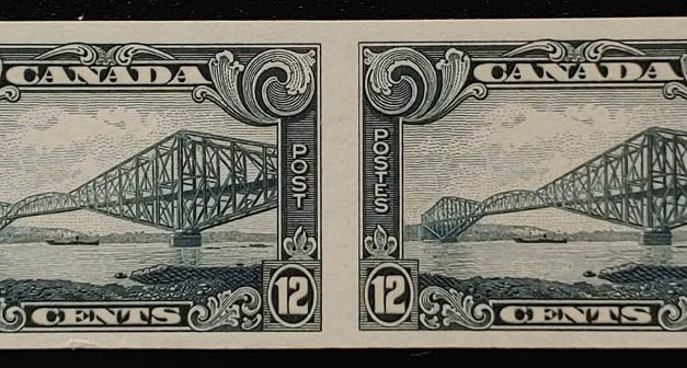 Canada #156a VFNH 1929 12c Imperforate Pair, 250 issued