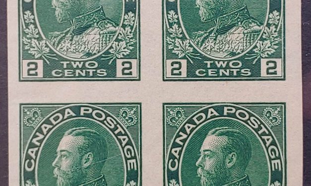 Canada #137 XFNH 1924 2c Admiral Imperforate Block (4)
