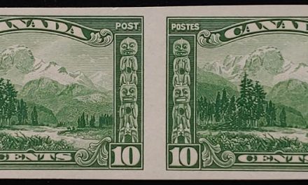Canada #155a VFNH 1928 10c Mt. Hurd Imperforate Pair