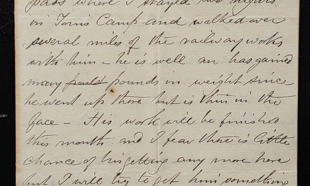 Kamloops, BC 1 Sep 1885 Marcus Smith letter to his wife