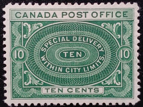 Canada #E1 VF Mint 1898 10c Special Delivery