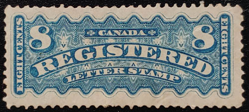 Canada #F3 VF Unused 1876 8c Registration