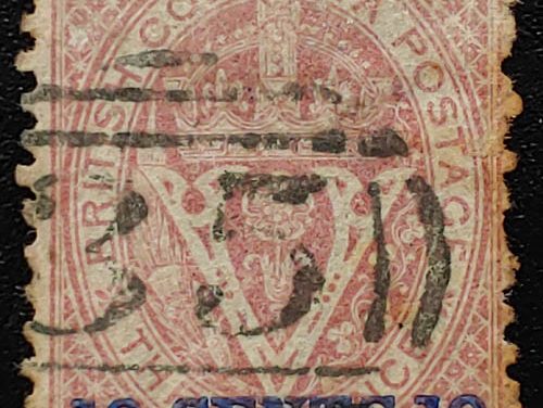 British Columbia #15 VG Used 1869 10c on 3d