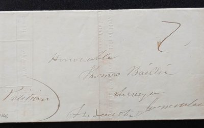 New Brunswick 1846 7d Collect St. John/Fredericton prestamp FLS