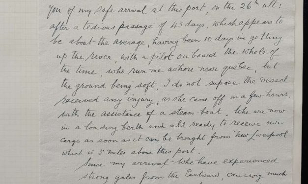 Quebec 3 Jun 1839, Redcar 10 May 1840 Arcturus Ship Letter copies