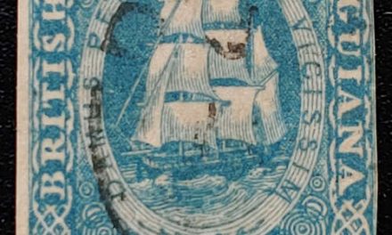 British Guiana #11 Fine Used 1853/9 4c, Stolow b/s