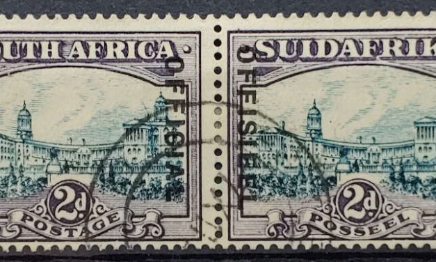 South Africa #O17 F/VF Used 1937 2d Bilingual Horizontal Pair