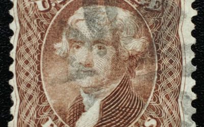 U.S.A. #67 F/VF fancy cork Used 1861/66 5c Jefferson
