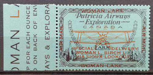 Patricia Airways #CL18 VFNH 1926 50c, 1800 printed