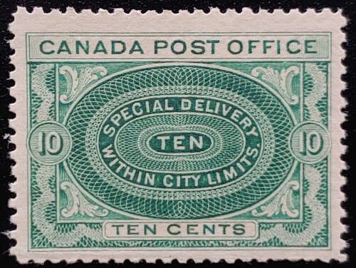 Canada #E1ii VFNH 1898 10c No Shading in Value Tablet