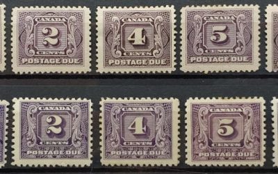 Canada #J1-10 F/VF Mint 1906/32 Postage Due Set duo (10 diff)