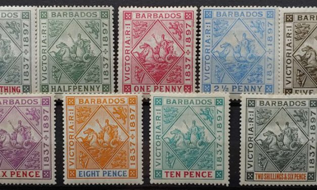 Barbados #81-9 F/VF Mint 1897 Set (9)