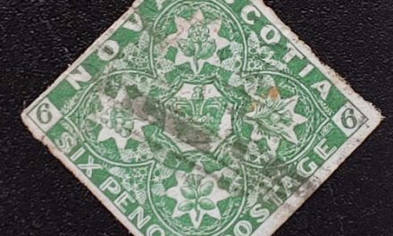 Nova Scotia #5 Fine+ Used 1857 6d Diamond