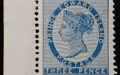 P.E.I. #6 Never Hinged 1862/65 Broken R and Dot after C Varieties
