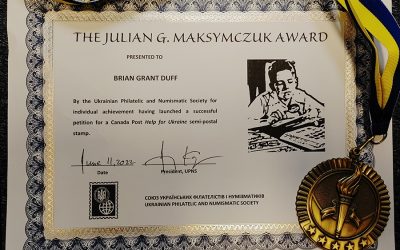 Julian G. Maksymczuk Award to Brian Grant Duff