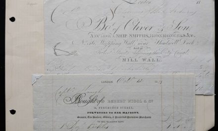 Ship Arcturus 1839 Invoice duo, ex Wellburn
