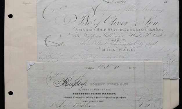 Ship Arcturus 1839 Invoice duo, ex Wellburn