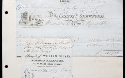 Ship Arcturus 1839 Receipt duo, ex Wellburn