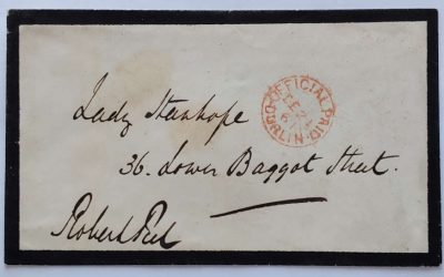 G.B. 21 Dec 1861 Robert Peel free franked Mourning Cover