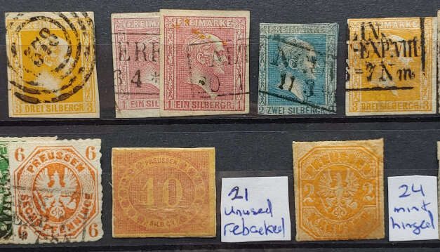 Prussia #7/26 Mint, Unu, and Used 1857/1867 (13)